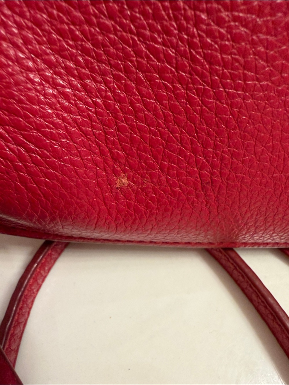 Coach Red Leather Crossbody Bag with Gold Accent - Picture 4 of 11